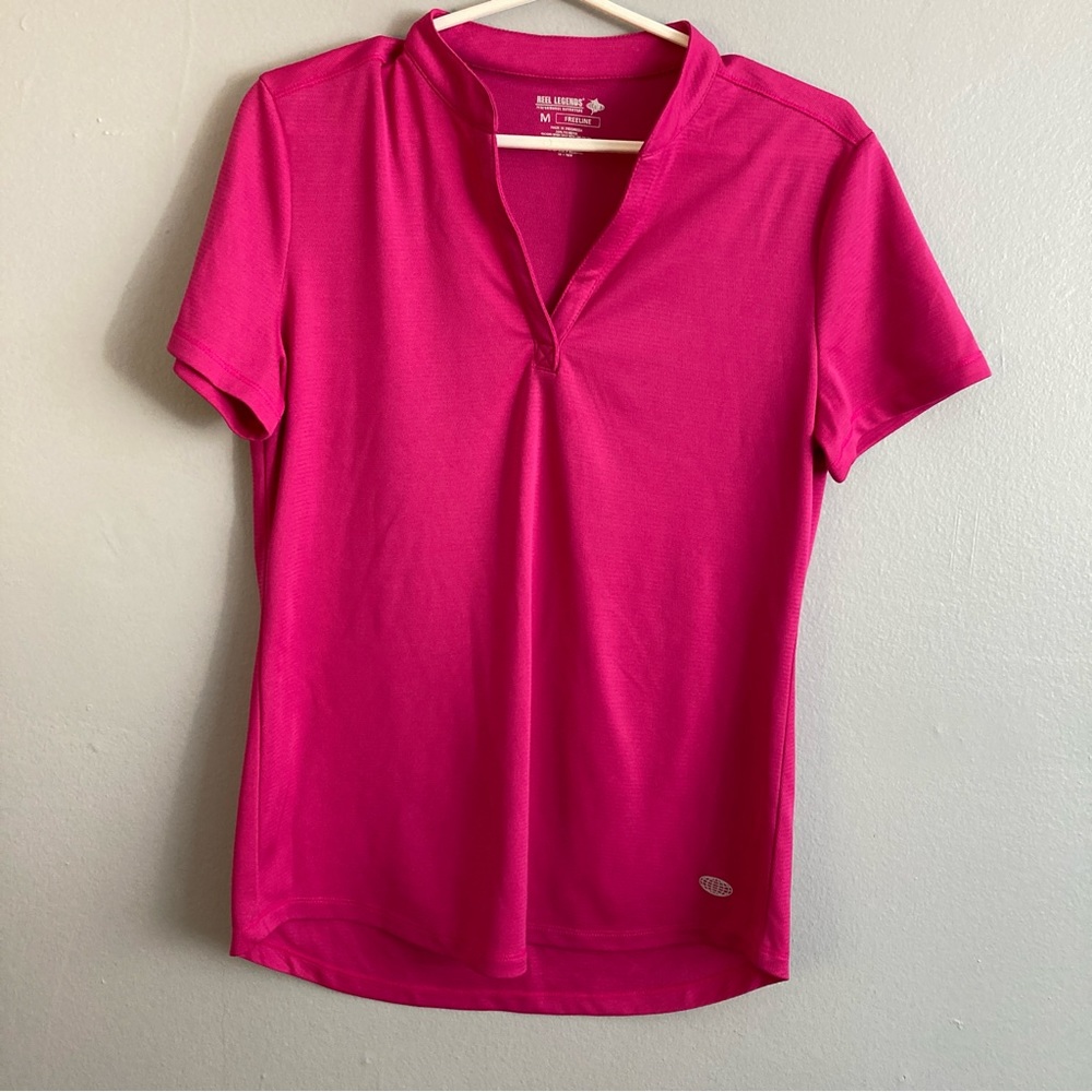 Reel Legends Pink Reeline Shirt Shirt Sleeve Size M